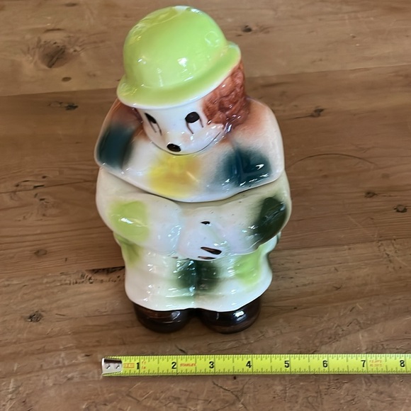 Vintage Hand Painted Clown Cookie Jar - Picture 9 of 16